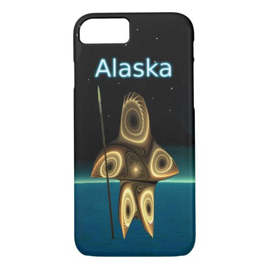 Fraktal Inuit Hunter - Alaska Case-Mate iPhone Hülle (Rückseite)