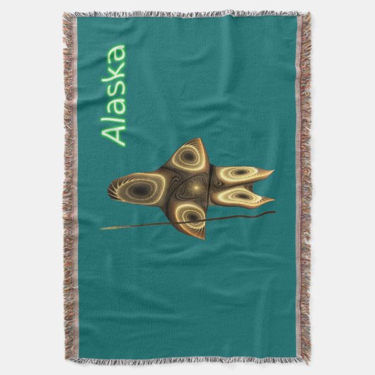 Fraktal Inuit Hunter - Alaska Decke (Vorderseite Vertikal)