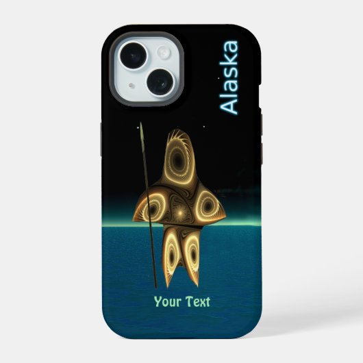 Fraktal Inuit Hunter - Alaska OtterBox iPhone Case 15 Hülle (Rückseite)