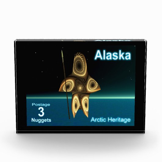Fraktal Inuit Hunter - Alaska Postage Fotoblock (Vorderseite)