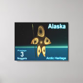 Fraktal Inuit Hunter - Alaska Postage Leinwanddruck (Vorderseite)