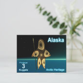 Fraktal Inuit Hunter - Alaska Postage Postkarte (Stehend Vorderseite)