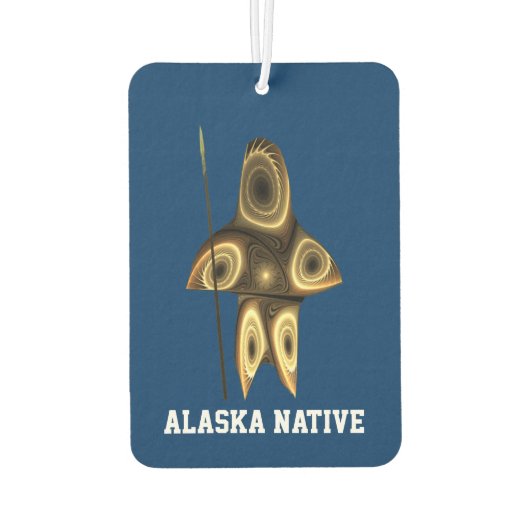 Fraktal Inuit Hunter - Alaska-Ureinwohner Autolufterfrischer (Rückseite)