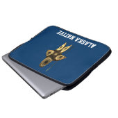 Fraktal Inuit Hunter - Alaska-Ureinwohner Laptopschutzhülle (Vorne Knopf)