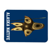 Fraktal Inuit Hunter - Alaska-Ureinwohner Magnet (Horizontal)