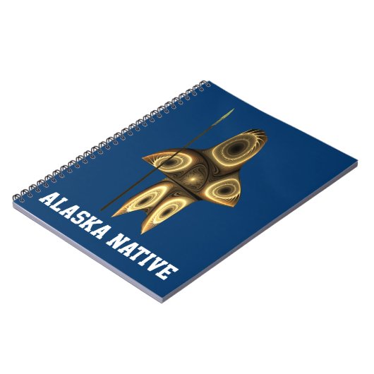 Fraktal Inuit Hunter - Alaska-Ureinwohner Notizblock (Linke Seite)