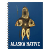 Fraktal Inuit Hunter - Alaska-Ureinwohner Notizblock (Vorderseite)