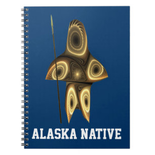 Fraktal Inuit Hunter - Alaska-Ureinwohner Notizblock