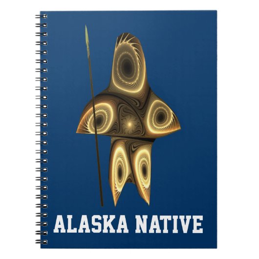 Fraktal Inuit Hunter - Alaska-Ureinwohner Notizblock (Vorderseite)