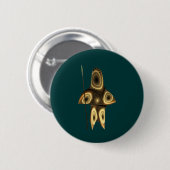 Fraktal Inuit Hunter Button (Vorne & Hinten)