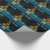 Fraktal Inuit Hunter - Feliz Navidad Geschenkpapier (Ecke)