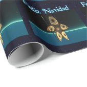 Fraktal Inuit Hunter - Feliz Navidad Geschenkpapier (Rolleneckpunkt)