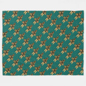 Fraktal Inuit Hunter Fleecedecke (Vorderseite (Horizontal))