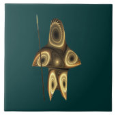 Fraktal Inuit Hunter Fliese (Vorderseite)