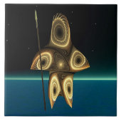 Fraktal Inuit Hunter Fliese (Vorderseite)