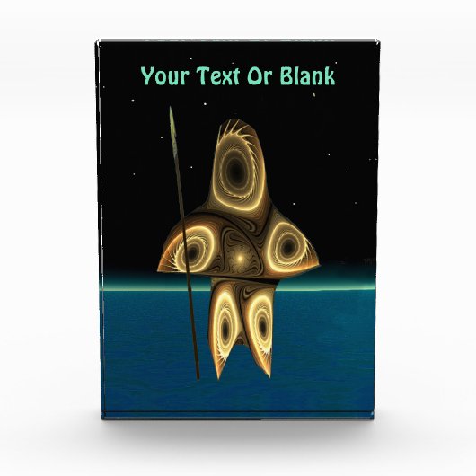 Fraktal Inuit Hunter Fotoblock (Vorderseite)