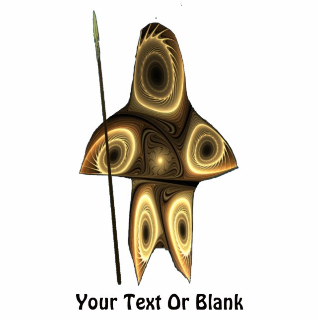 Fraktal Inuit Hunter Fotoskulptur Magnet (Vorne)