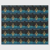 Fraktal Inuit Hunter - Frohliche Weihnachten Geschenkpapier (Flach)