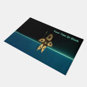 Fraktal Inuit Hunter Fußmatte (Schrägansicht)