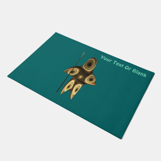 Fraktal Inuit Hunter Fußmatte (Schrägansicht)