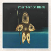 Fraktal Inuit Hunter Glasuntersetzer (Vorderseite)