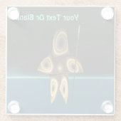 Fraktal Inuit Hunter Glasuntersetzer (Rückseite)