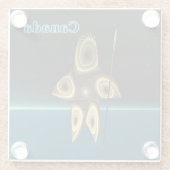 Fraktal Inuit Hunter Glasuntersetzer (Rückseite)