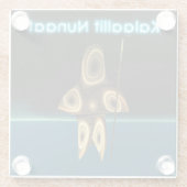 Fraktal Inuit Hunter - Grönland Glasuntersetzer (Rückseite)