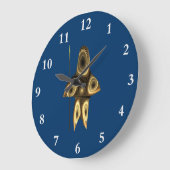 Fraktal Inuit Hunter Große Wanduhr (Winkel)