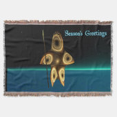 Fraktal Inuit Hunter - Grüße der Saison Decke (Vorderseite)