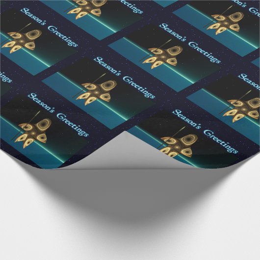 Fraktal Inuit Hunter - Grüße der Saison Geschenkpapier (Ecke)