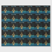 Fraktal Inuit Hunter - Joyeux Noё Geschenkpapier (Flach)