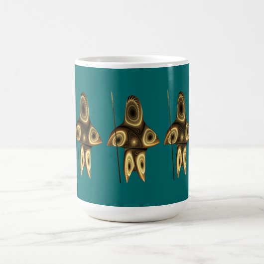 Fraktal Inuit Hunter Kaffeetasse (Mittel)