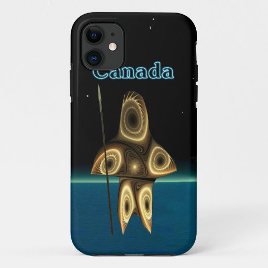 Fraktal Inuit Hunter - Kanada Case-Mate iPhone Hülle (Rückseite)