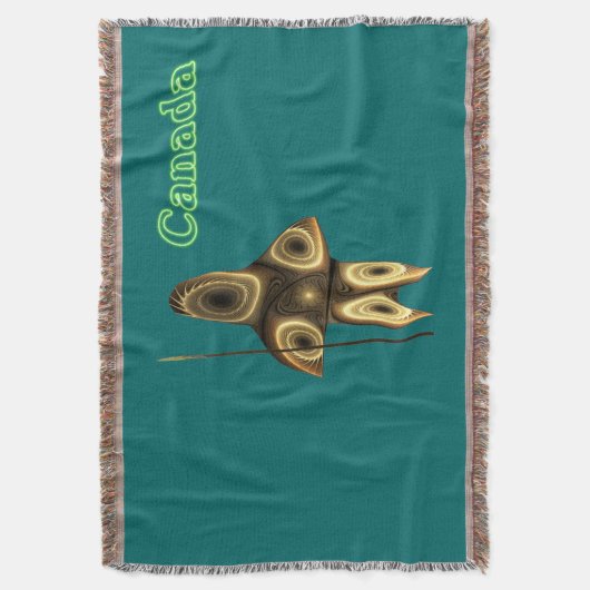 Fraktal Inuit Hunter - Kanada Decke (Vorderseite Vertikal)