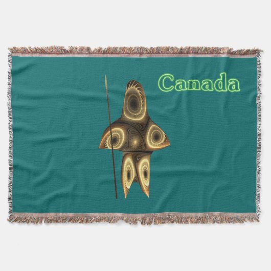 Fraktal Inuit Hunter - Kanada Decke (Vorderseite)