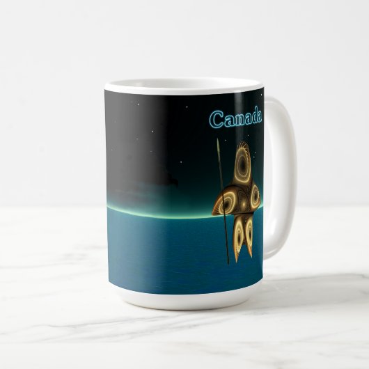 Fraktal Inuit Hunter - Kanada Kaffeetasse (VorderseiteRechts)