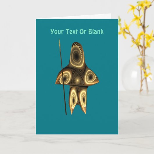 Fraktal Inuit Hunter Karte (Gelbe Blume)