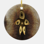 Fraktal Inuit Hunter Keramik Ornament (Hinten)