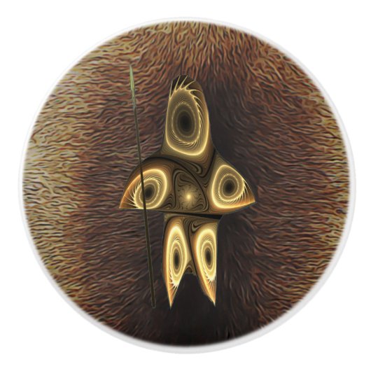 Fraktal Inuit Hunter Keramikknauf (Vorderseite)