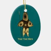 Fraktal Inuit Hunter Keramikornament (Hinten)