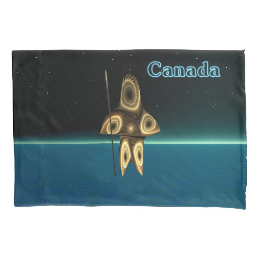 Fraktal Inuit Hunter Kissenbezug (Vorderseite)