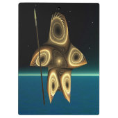 Fraktal Inuit Hunter Klemmbrett (Rückseite)