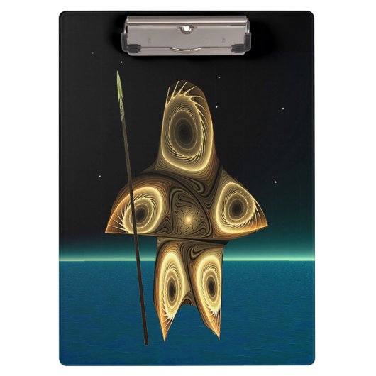 Fraktal Inuit Hunter Klemmbrett (Vorderseite)