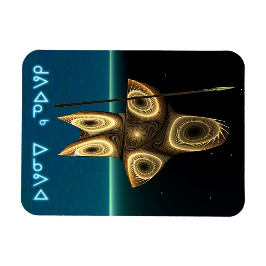 Fraktal Inuit Hunter Magnet (Horizontal)