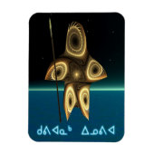 Fraktal Inuit Hunter Magnet (Vertikal)