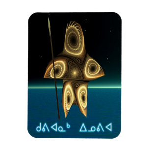 Fraktal Inuit Hunter Magnet