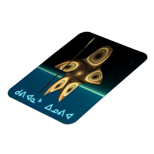 Fraktal Inuit Hunter Magnet (Linke Seite)