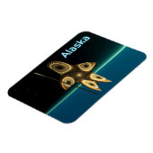 Fraktal Inuit Hunter Magnet (Linke Seite)