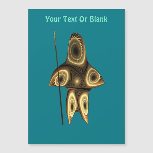 Fraktal Inuit Hunter Magnetkarte (Vorderseite)